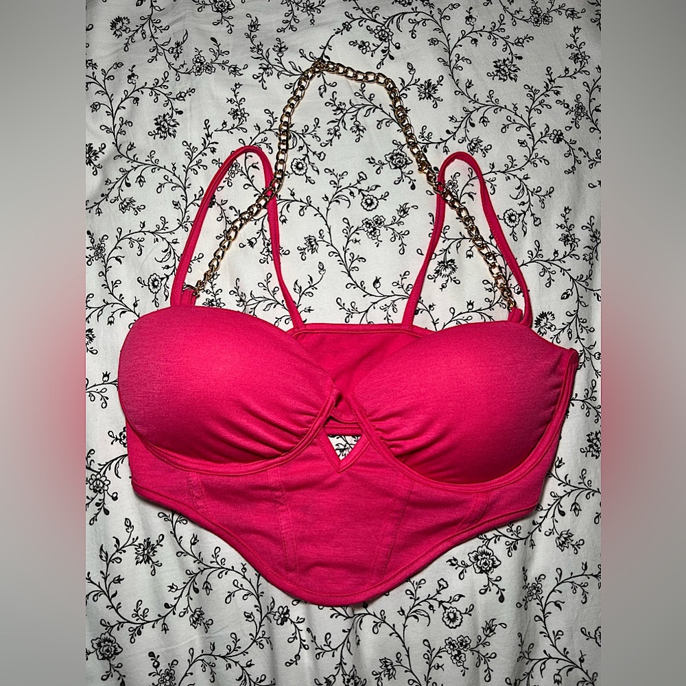 Hot pink crop top